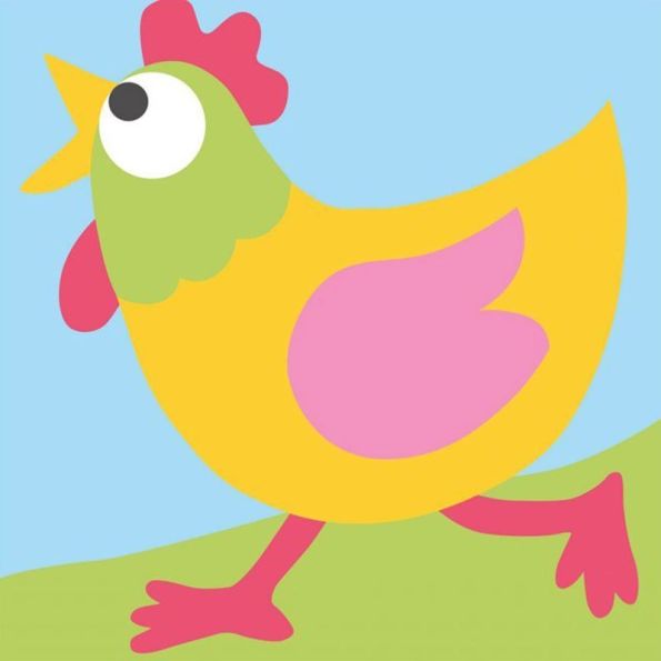 Kit Canevas enfants DMC La Poule 15 x 15 cm