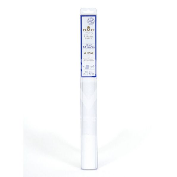 Toile à Broder Aïda 5,5 pts/cm DMC - Blanc