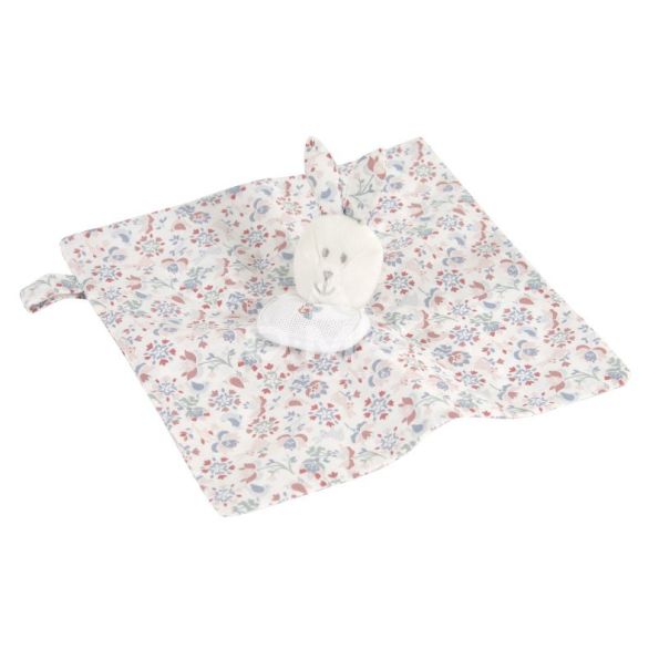 Doudou Mouchoir Lapin Folk Prêt à broder DMC