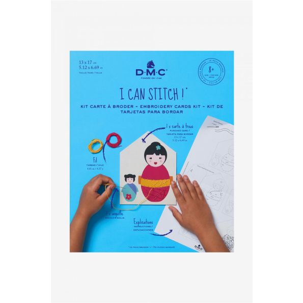 Kit carte à broder DMC - Japonaise 13x17 cm