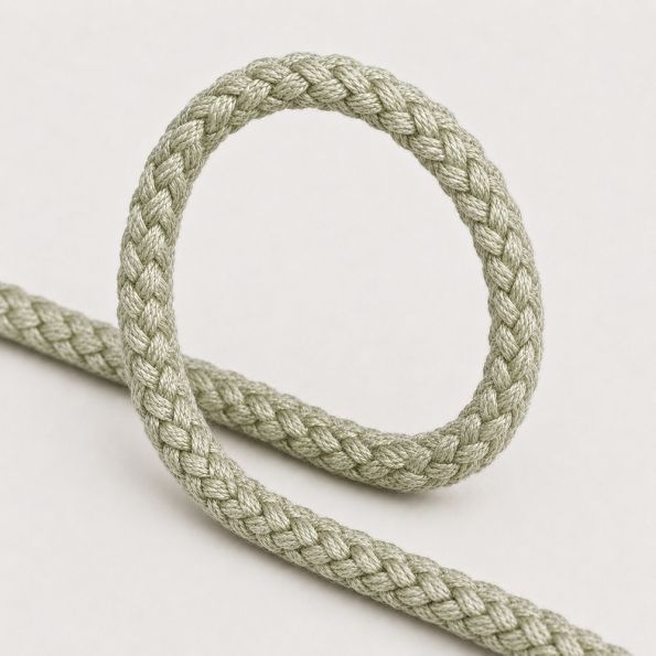 Cordon Sweat Tressé 6 mm uni Vert