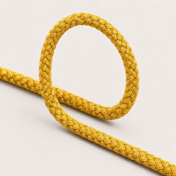 Cordon Sweat Tressé 6 mm uni Jaune