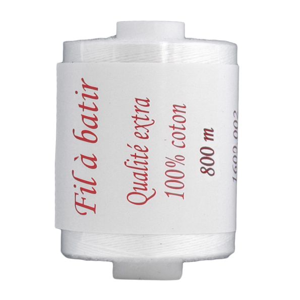 Fil à bâtir 800 m Blanc