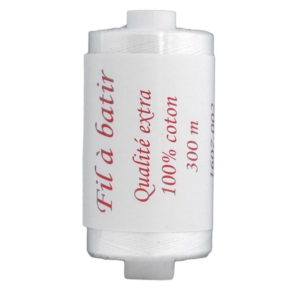 Fil à bâtir 300 m Blanc