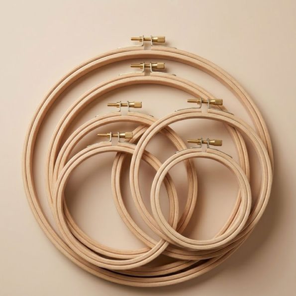 Tambour en bois Cercle à broder - 8 Tailles