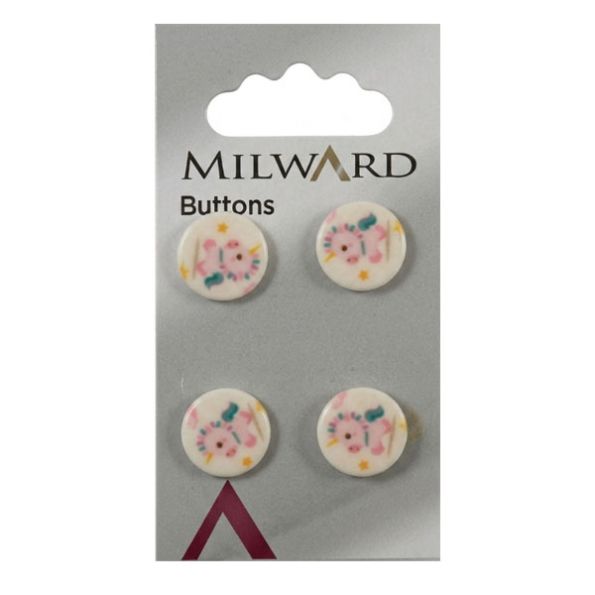 Bouton Milward Licorne 13 mm x4
