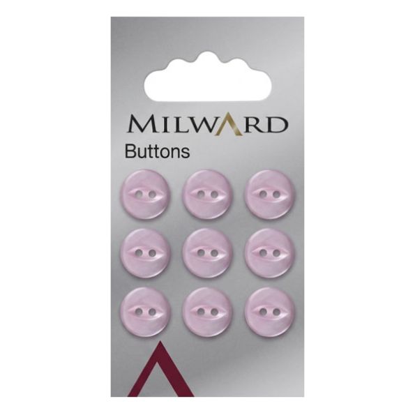 Bouton Milward Nacré rose 11 mm x9