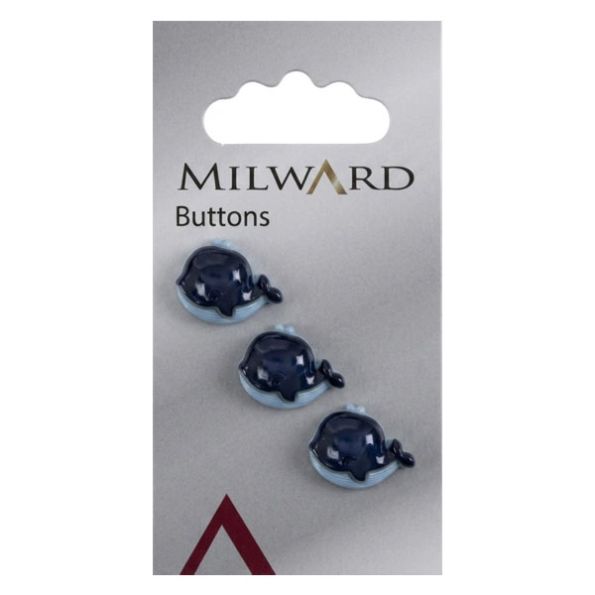 Bouton Milward Baleines 16 mm x3