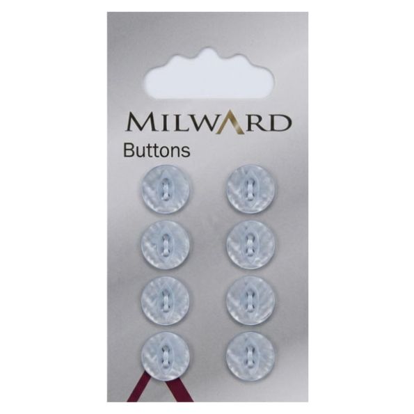 Bouton Milward Nacré bleu 11 mm x8