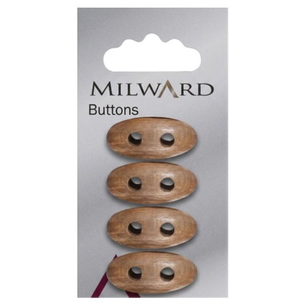 Bouton Milward Bois 26 mm x4