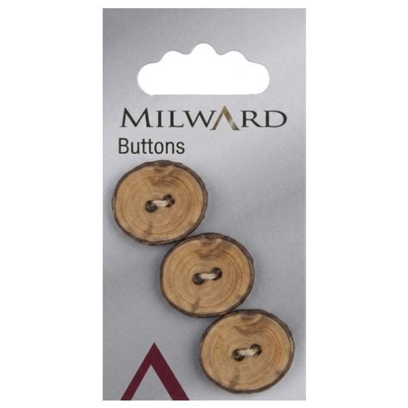 Bouton Milward Bois 18 mm x3