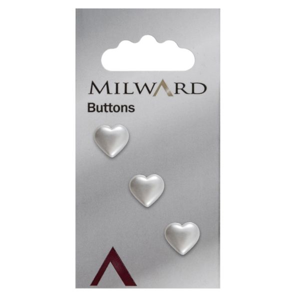 Bouton Milward Coeurs 11 mm x3