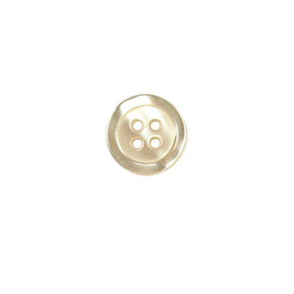 Bouton Alexander unis nacré 14 mm - Beige