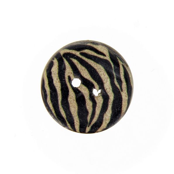 Bouton bois Thomas zèbre 22 mm