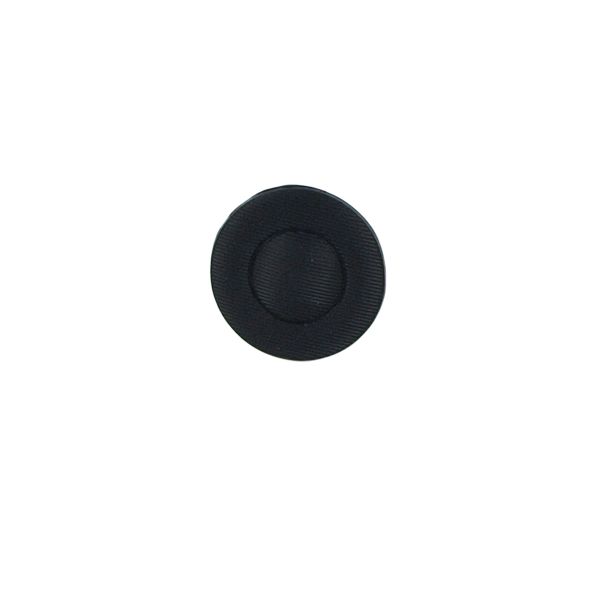 Bouton Lewis fines rayures 15 mm - Noir