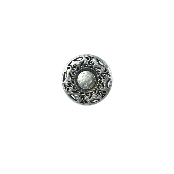 Bouton Michel-Angelo forme lion en métal 15 mm - Argent