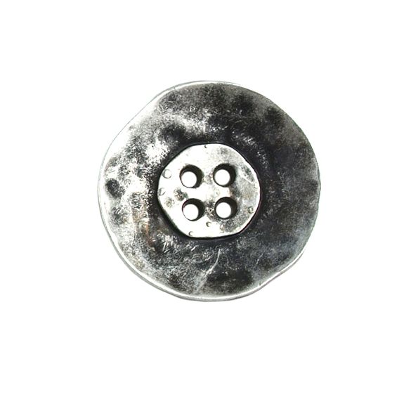Bouton Justin en métal 27 mm - Argent