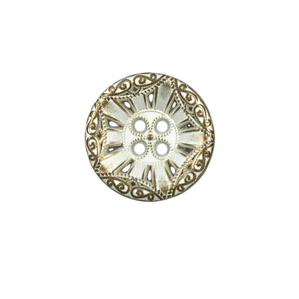 Bouton Salvador 22 mm - Blanc doré