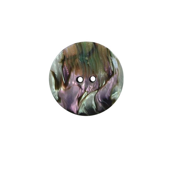Bouton nacré plat Thierry 22 mm - Vert
