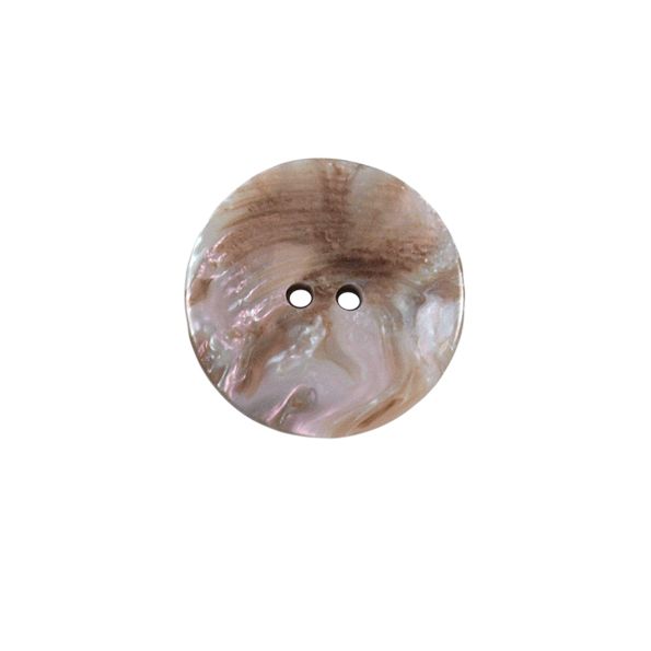 Bouton nacré plat Thierry 22 mm - Beige