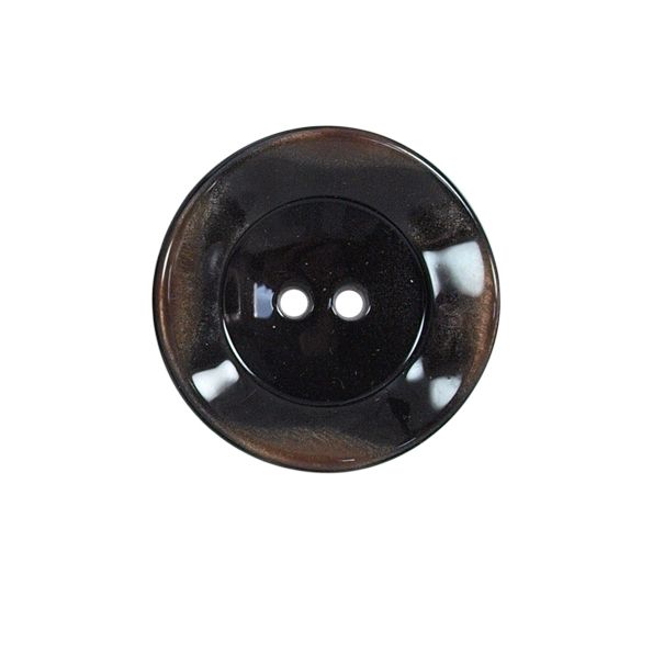 Bouton bord gondolé Agatha 27 mm - Ocre