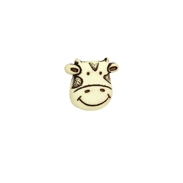 Bouton vache 15 mm - Beige