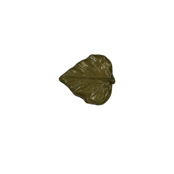 Bouton Elie feuille 15 mm - Vert