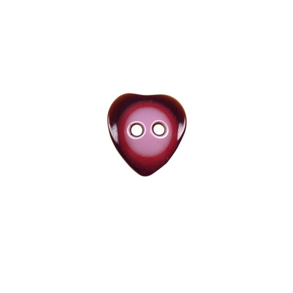 Bouton Jeanne cœur 14 mm - Violet