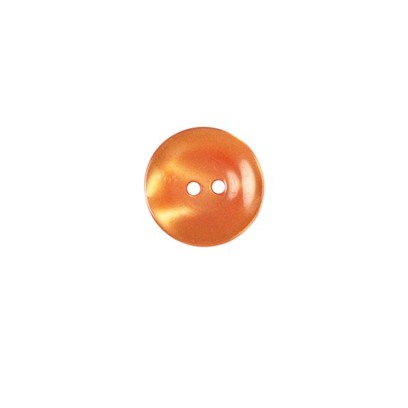 Bouton brillants creusé Giorgio 15 mm - Orange