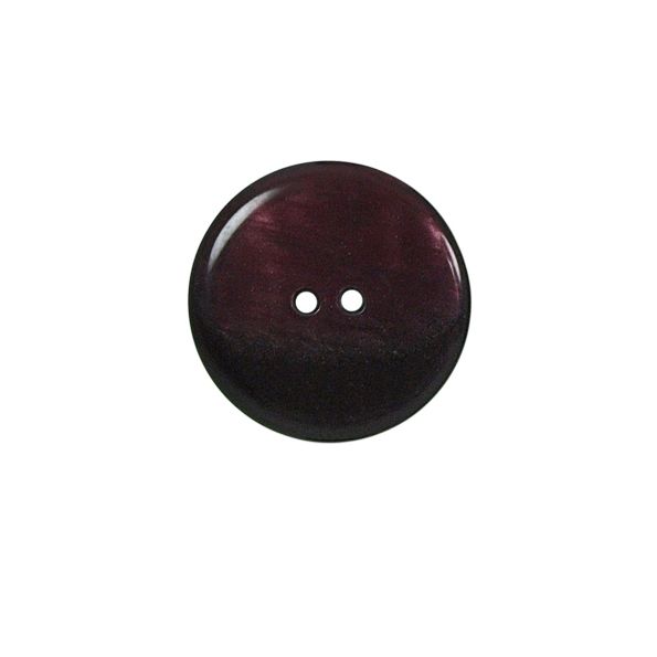 Bouton nacré plat Kate 22 mm - Rouge