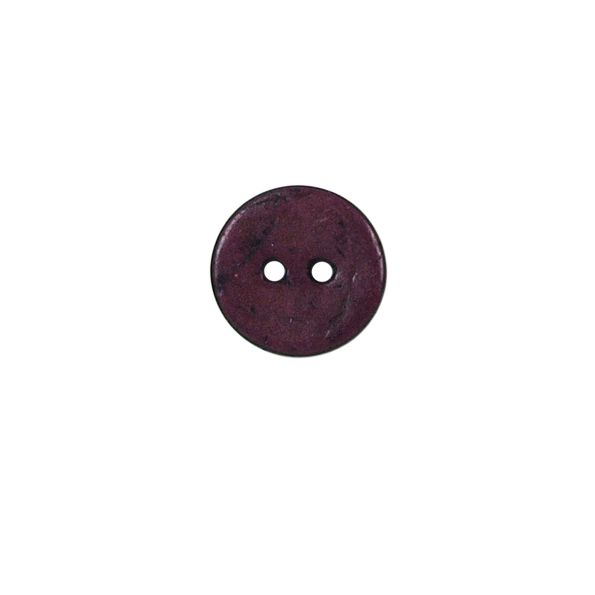 Bouton bois Claudie mat 15 mm - Violet