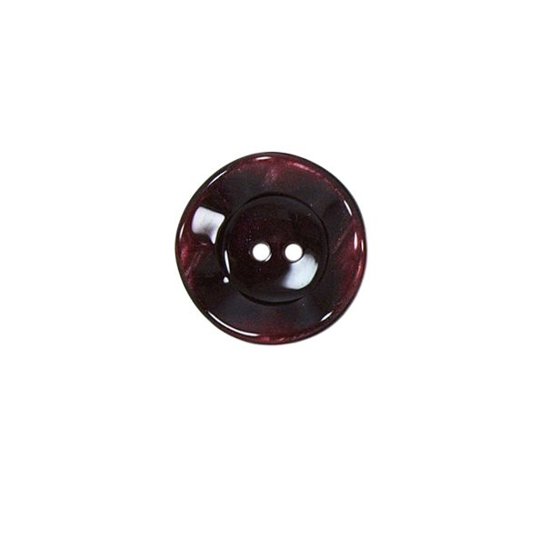 Bouton bord gondolé Agatha 18 mm - Bordeaux