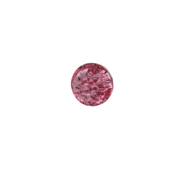 Bouton diamant transparent 12 mm - Rose