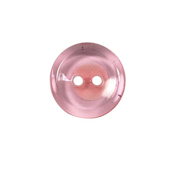 Bouton Cristobal transparent 22 mm - Rose clair