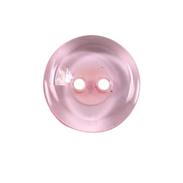 Bouton Cristobal transparent 27 mm - Rose clair