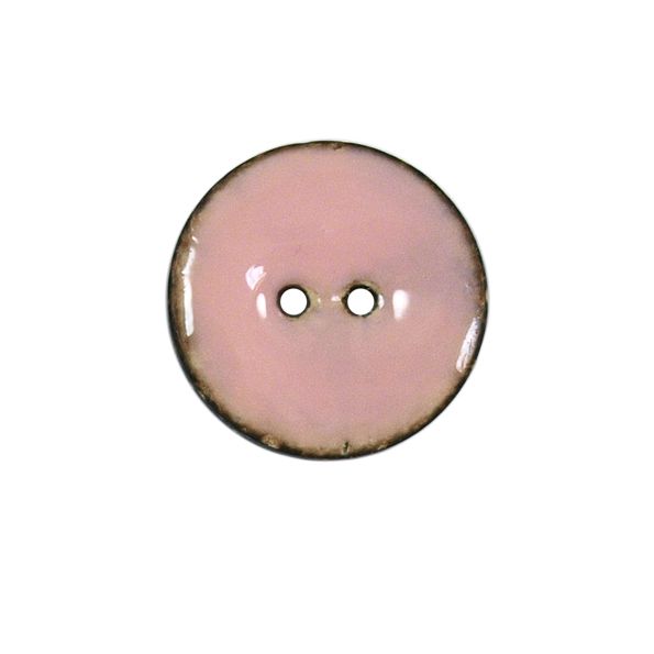 Bouton bois laqué Velentino 25 mm - Rose