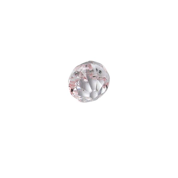 Bouton diamant transparent 12 mm - Rose clair