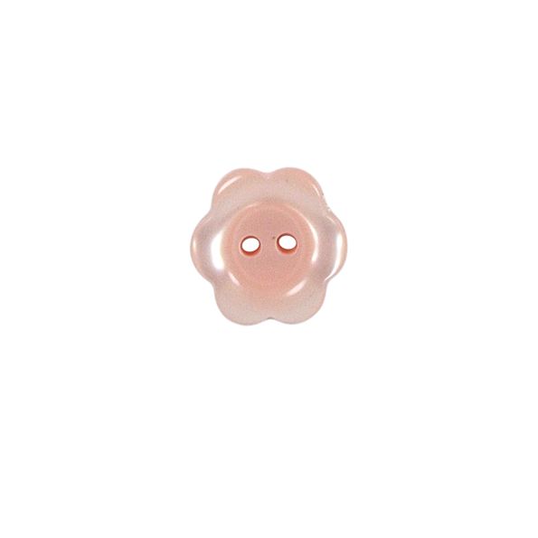 Bouton Yves fleur 15 mm - Rose clair