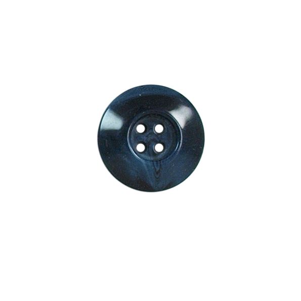 Bouton incurvé nacré Vera 18 mm - Bleu