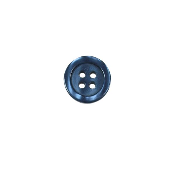 Bouton Alexander unis nacré 14 mm - Bleu marine