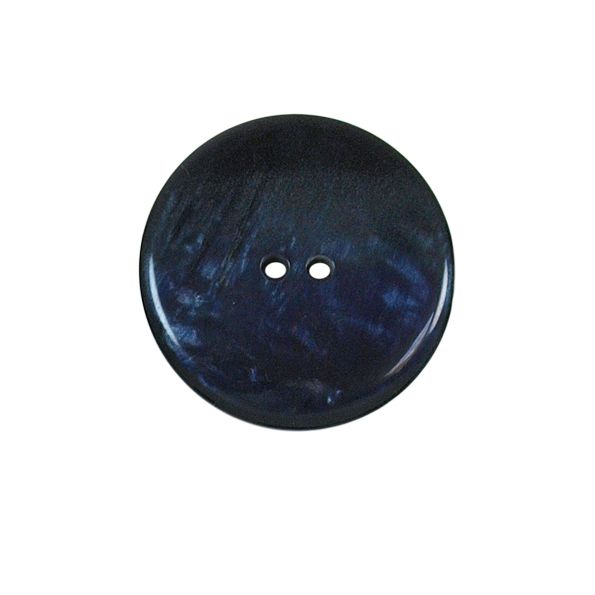 Bouton nacré plat Kate 27 mm - Noir