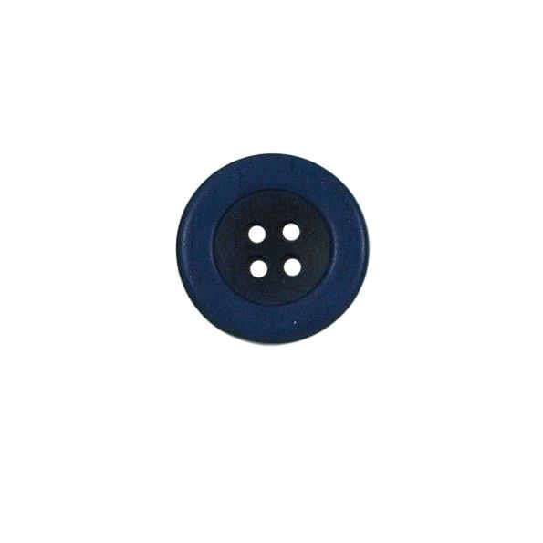 Bouton bicolore Giorgio 18 mm - Bleu marine