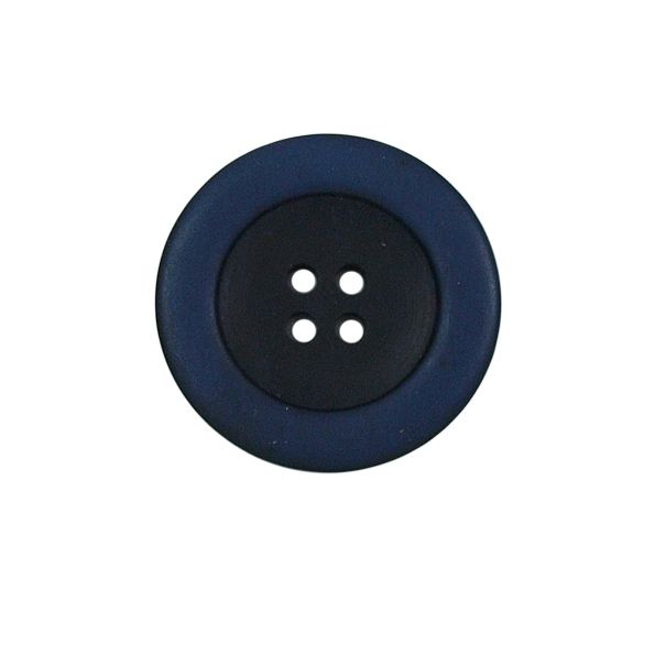 Bouton bicolore Giorgio 27 mm - Bleu marine