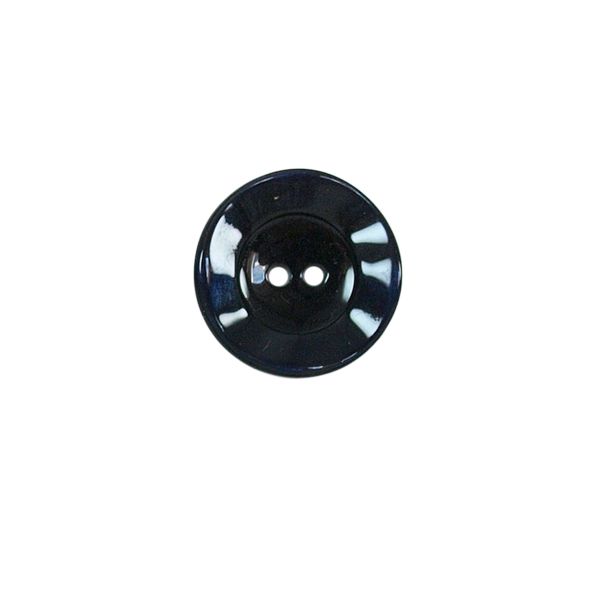 Bouton bord gondolé Agatha 18 mm - Noir