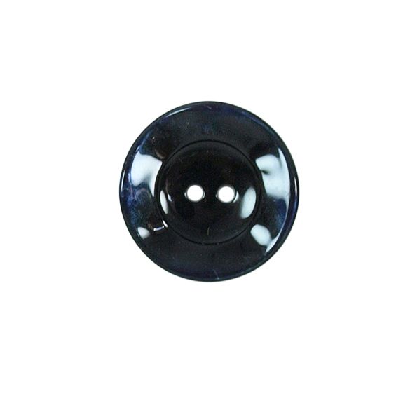 Bouton bord gondolé Agatha 22 mm - Noir