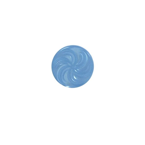 Bouton Giani spirale fleuri 15 mm - Bleu