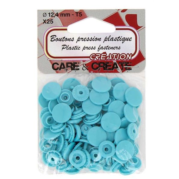 Bouton pression Turquoise x25 - Care & Create