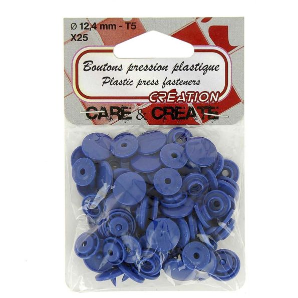 Bouton pression Bleu marine x25 - Care & Create