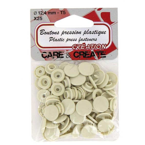 Boutons pressions Beige x25 - Care & Create