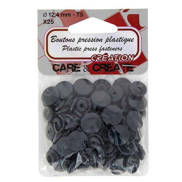Boutons pressions Noir x25 - Care & Create